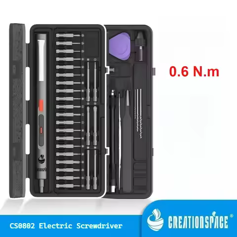 CreationSpace-CS0802A Electric Drill and Screwdriver Set, Dual-Purpose Mini Electric Screwdriver, Co