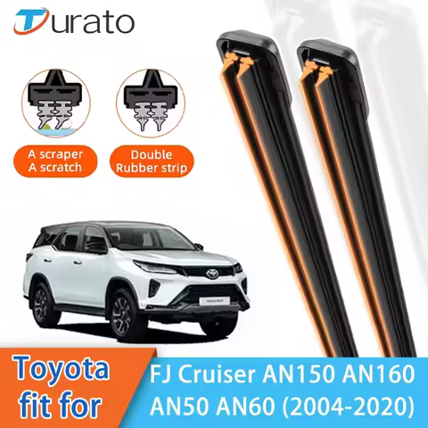 For Toyota FJ Cruiser Fortuner AN150 AN160 AN50 AN60 Front Windscreen Wipers Double Rubber Car Wiper