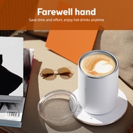 [LIS1] 2 In 1 Self Stirring Coffee Mug 55℃/131℉Constant Temperature Cup Warmer 10W Magnetic with 300