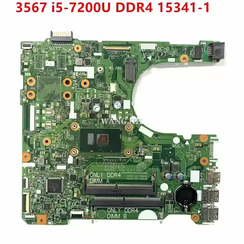 91N85 CN-0D71DF 0D71DF D71DF Mainboard For DELL 15 3567 Laptop Motherboard 15341-1 With SR342 I5-720