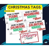 PINOY CHRISTMAS STICKER GIFT TAGS