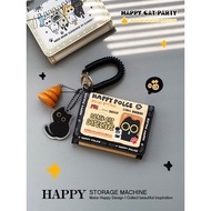 passport holder cute passport cover waterproof Original FBI HAPPY Leather Campus Card Wallet