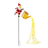 Solar Kettle Light Garden Solar Santa Light Solar Christmas Santa Claus Kettle Light Outdoor Waterpr