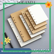 YOLAN 80Sheets Loose Leaf Paper, Horizontal Line/Blank Kraft Paper Notebook Refill Paper, Durable A5