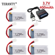 3.7V 400mAh 35C Lipo Battery and Battery charger for X4 H107 H31 KY101 E33C E33 U816A V252 H6C RC Q