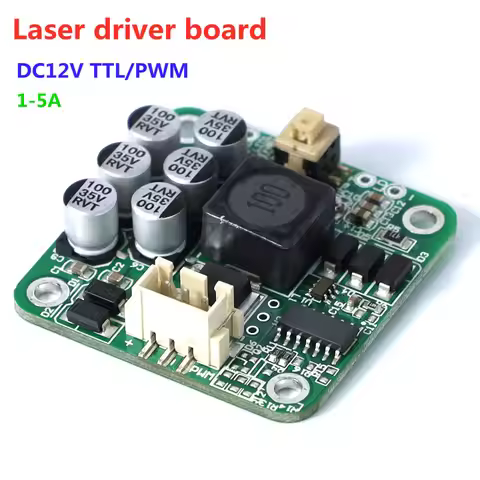 Laser Diode LD Driver Board with TTL/PWM Modulation Current 1A - 5A 12V Voltage Current Adjustable 4