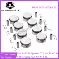 Engine Piston & Piston Ring Set For Audi 4.2 A6 Quattro C5 S6 A8 4D 4E VW TOUAREG 7LA 4.2L V8 99-07 