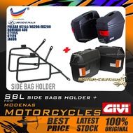 KOMBO GIVI E22N,E23N SIDE CASES + SBL SIDEBAGS HOLDER FOR MODENAS PULSAR NS160,NS200,RS200,GT128,DOM