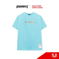 URBAN MONKEY Unisex Rhinestone T-shirt Tee Cotton turquoise 320gsm Oversize Form for Men and Women L