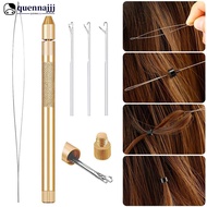 QUENNA 3-in-1 Alloy Hook Needle Wig Making Tools Hair Extension Tools For Lace Wig Making Micro Ring