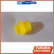 DC Pump Nipple with 18mm External Thread to 1/ 4 Inch Outer Thread - Double Threaded Plastic