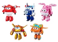 Super Wings 5" Transforming Toys 5-Pack, Supercharged Jett, Supercharged Paul, Supercharged Dizzy, G