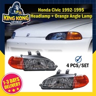 Honda Civic 1992-1995 EG6 EG9 SR4 ( 3 / 4 Door ) Diamond ( Glass ) Headlamp With Corner Lamp