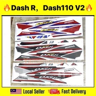 Stiker sticker body stripe cover set (2) honda wave dash R dash110 dash 110 v2 dash 2