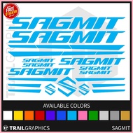 ♝ ✙ ☸ SAGMIT Sticker Decal Vinyl Bike Frame for Mountain Bike, Road Bike, Fixie