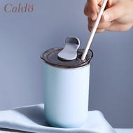 【Caldo 卡朵生活】手感隨身304不鏽鋼附蓋保溫杯 350ml-淺藍