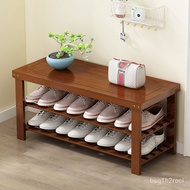 Shoe Rack Simple Multi-Layer Home Doorway Wearable Shoe Changing Stool Dustproof Shoe Cabinet Economical Storage Bamboo