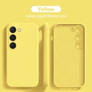 S23 S22 Ultra Plus Case Square Liquid Silicone Soft Cover For Samsung Galaxy S23 S22 S 23 Ultra Plus