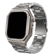 Luxury Stainless Steel Mod Kit For Apple Watch 10 46mm 42mm Business Man Metal Strap Armor Protector