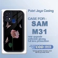 Latest Samsung M31 Case Butterfly Flower Casing Samsung M31 Hardcase Softcase Glossy