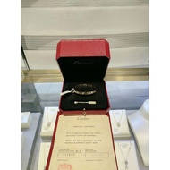 Second-Hand Genuine 99 New Cartier Cartier 18K Rose Gold Love Series 10 Diamond Bracelet No. 18