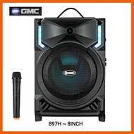 GMC 897H Speaker Portable Bluetooth 8 inch