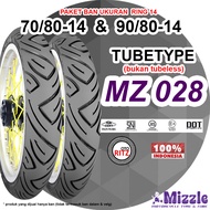 Paket Ban Motor Mizzle 70/80-14 dan 90/80-14 (Ban Depan dan Belakang Ring 14) MZ028 Bukan Tubeless