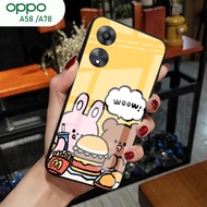 [A31] Oppo A58 Case A78/ - Oppo A58 Glitter Glass Softcase A78/ Oppo A58 Mobile Phone Case A78/ - Op