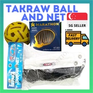 [TAKRAW SET][SG SELLER][Marathon MT908 ball + GTO Net ) One Set sepak takraw nets Sepaktakraw balls 