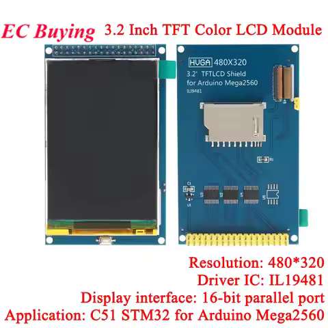 3.2" 3.2 Inch TFT LCD Color Screen Display Module RGB 65K 320X480 Resolution ILI9481 Driver HD Suppo