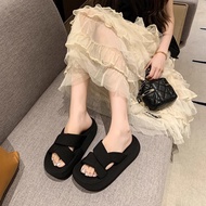 Beautiful Thick-Soled Black Sandals - Summer Essentials for Women