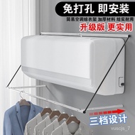 Air Conditioning Air Outlet Drying Rack Household Punch-Free Clothes Hanger Dormitory Single Rod Foldable Drying Clothes