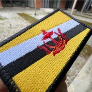 Brunei Embroidered Flag Patch - 4cm x 7cm