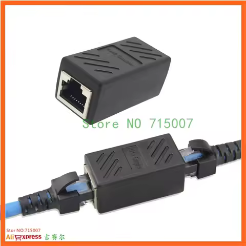 1PCS RJ45 Connector Female to Female Cat7/6/5e Ethernet Adapter 8P8C Network Extender Extension Cabl