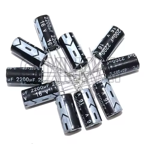 10pcs 2200uF 16V 2200MFD 16Volt Aluminum Electrolytic Capacitor Radial 2200uf 16v 2200uf16v 16v2200u