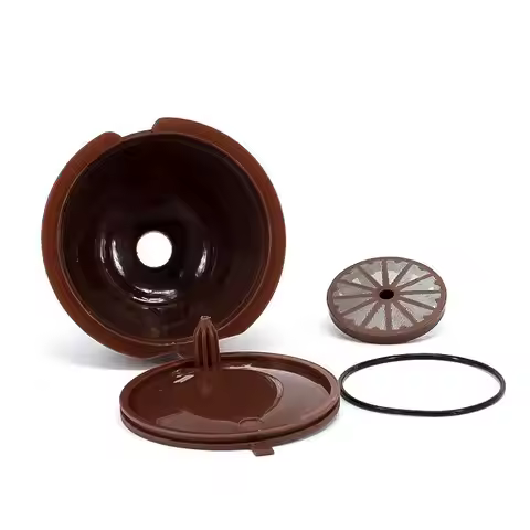 6Pcs Fit Dolce Gusto Coffee Capsule Reusable Coffee Pod For Nescafe Dolce Gusto With Spoon Brush Kit