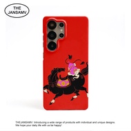 Red New Year Fortune Imminent Luxury Samsung S25ultra Phone Case S24/S23/S22 Note20ultra Semi-wrap H