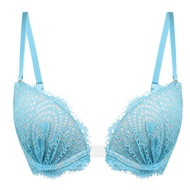 Annebra บราเสริมทรง ตะขอหลัง คอวี มีโครง เสริมฟองน้ำ Push Up Mold Bra Bloom Up รุ่น AB1-577