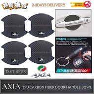 AMAZING PERODUA AXIA TPU DOOR HANDLE BOWL PAD PROTECTOR COVER CARBON FIBER EXTERIOR CAR ACCESSORIES 