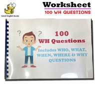 (In Stock) พร้อมส่ง Worksheet 100 WH Questions