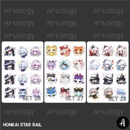 Sticker Set Honkai Star Rail HSR Starrail - Kiss Cut Just Stick on Chibi Pompom March Himeko Kafka B