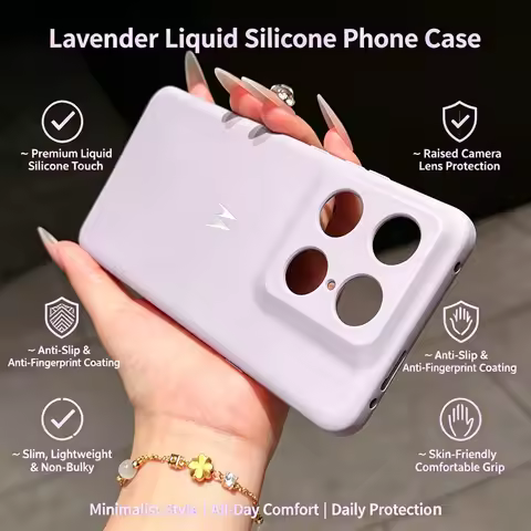 Luxury Skin Feel Liquid Silicone Case For Motorola Signature G87 G77 G67 G86/56/66J/Y G85/35/84/34/2