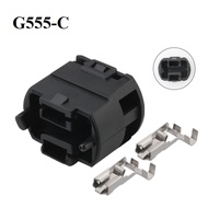 G555-6.3mm 2-hole high current car jack, black
