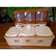 SPICE BOX GS- 2102 3 PCS SPICE BOX + MULTIPURPOSE SPICE BOX/ RACK