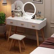 Dressing table simple with chair&make-up mirror Girls' bedroom small ins dresser set化妆桌