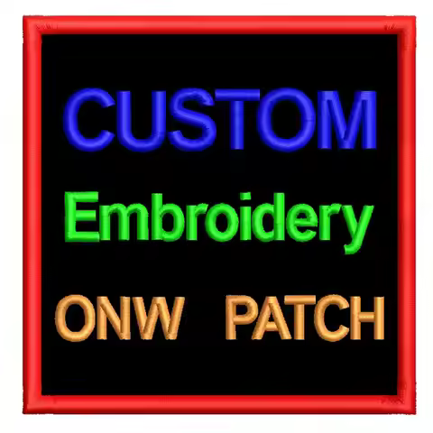 Custom Embroidery Patches ，Logo Team Group Personalized DIY Fusible Patch Hook & Loop /Iron On Patch