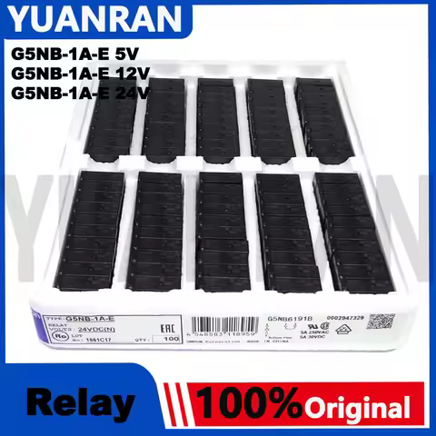 100PCS/Box RELA G5NB-1A-E 5V 12V 24V DC New and Original Power Relay