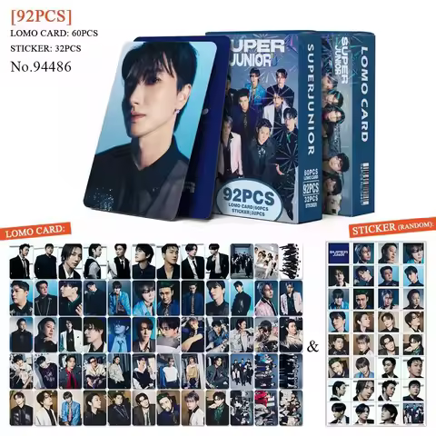 92Pcs Kpop Idol SUPER JUNIOR New Series Lomo Cards LeeTeuk HeeChul HD Printd Photocards DongHae EunH