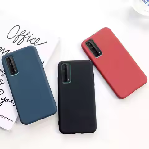Huawei Y7A 2020 Case Luxury Candy Color Matte Phone Case For Huawei P Smart 2021 bumper Soft HuaweiY