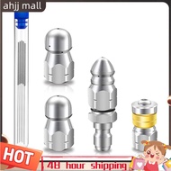 Sewer Jet Nozzle Kit Stainless Steel Sewer Jetter 1/4 Inch NPT for Pressure Washer 1/4 Quick Connect